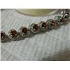 Image 6 : ***** FEATURE ITEM **** BRACELET -  4 2/3 CARAT (27 PCS) GARNETS & (10 PCS) DIAMONDS IN 925 STERLING