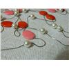 Image 2 : ESTATE - NECKLACE - FLOATING GEMS - SILVER? - NON FEROUS - 60" LONG