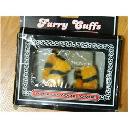NEW FURRY HANDCUFFS - WITH QUICK RELEASE SAFETY - TIGER