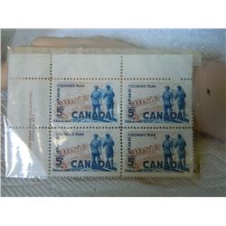 STAMPS - CANADA 5 CENTS - 1961 - COLUMBO PLAN - 4 TTL