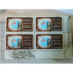 STAMPS - CANADA 5 CENTS - 1968 - INTERNATIONAL HYDROLOGICAL DECADE- 4 TTL