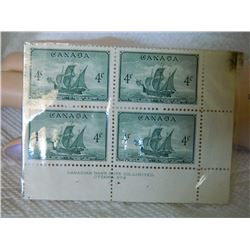 STAMPS - CANADA 4 CENTS - 1949 - CABOT'S MATHEW - 4 TTL