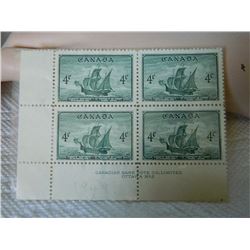 STAMPS - CANADA 4 CENTS - 1949 - CABOT'S MATHEW - 4 TTL
