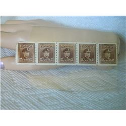 STAMPS - CANADA 2 CENTS - 1942 - KING GEORGE VI - 4 TTL