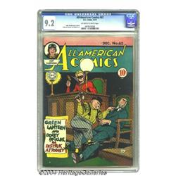 All-American Comics #62 (DC, 1944) CGC NM- 9.2 Off-white to white pages.
