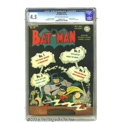 Batman #19 (DC, 1943) CGC VG+ 4.5 Light tan to off-white pages.