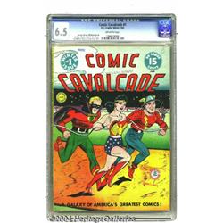 Comic Cavalcade #1 (DC, 1942) CGC FN+ 6.5 Off-white pages.