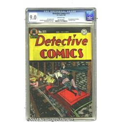 Detective Comics #111 (DC, 1946) CGC VF/NM 9.0 Off-white pages.
