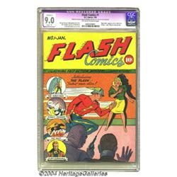 Flash Comics #1 (DC, 1940) CGC Apparent VF/NM 9.0 Slight (P) Off-white to white pages.