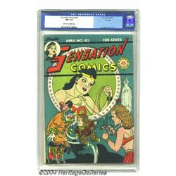 Sensation Comics #40 "D" Copy pedigree (DC, 1945) CGC NM 9.4 Off-white to white pages.