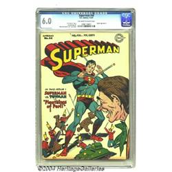Superman #44 (DC, 1947) CGC FN 6.0 Off-white to white pages.