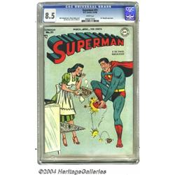 Superman #51 (DC, 1948) CGC VF+ 8.5 White pages.