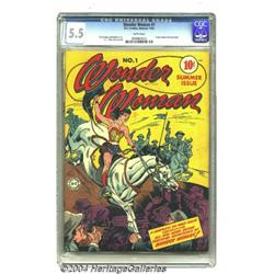 Wonder Woman #1 (DC, 1942) CGC FN- 5.5 White pages.