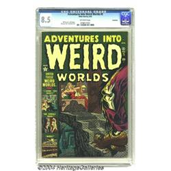 Adventures Into Weird Worlds #5 Bethlehem pedigree (Atlas, 1952) CGC VF+ 8.5 Off-white pages.