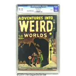 Adventures Into Weird Worlds #7 Bethlehem pedigree (Atlas, 1952) CGC VF/NM 9.0 Off-white pages.