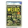 Image 1 : Adventures Into Weird Worlds #8 Bethlehem pedigree (Atlas, 1952) CGC VF 8.0 Off-white pages.