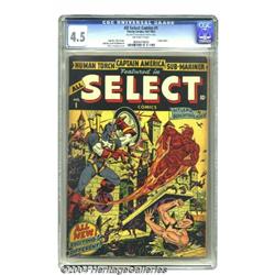 All Select Comics #1 (Timely, 1943) CGC VG+ 4.5 Off-white pages.