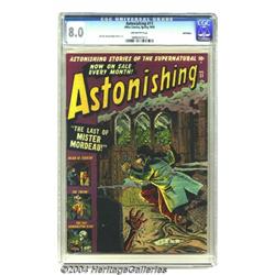 Astonishing #11 Bethlehem pedigree (Atlas, 1952) CGC VF 8.0 Off-white pages.