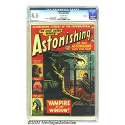 Astonishing #18 Bethlehem pedigree (Atlas, 1952) CGC VF+ 8.5 Off-white pages.