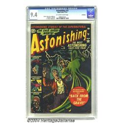 Astonishing #19 Bethlehem pedigree (Atlas, 1952) CGC NM 9.4 Off-white to white pages.