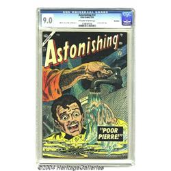 Astonishing #37 Bethlehem pedigree (Atlas, 1955) CGC VF/NM 9.0 Off-white to white pages.