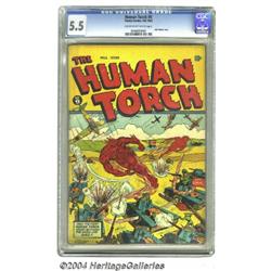 The Human Torch #9 (Timely, 1942) CGC FN- 5.5 Cream to off-white pages.