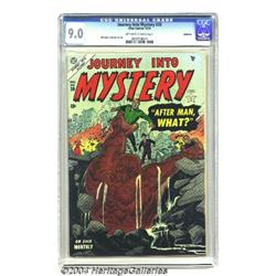 Journey Into Mystery #20 Bethlehem pedigree (Atlas, 1954) CGC VF/NM 9.0 Off-white to white pages.