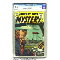 Journey Into Mystery #25 Bethlehem pedigree (Atlas, 1955) CGC VF+ 8.5 Off-white pages.