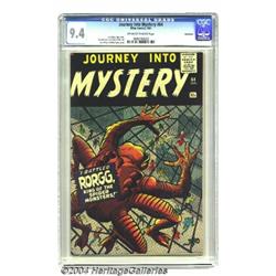 Journey Into Mystery #64 Bethlehem pedigree (Atlas, 1961) CGC NM 9.4 Off-white to white pages.