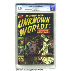 Journey Into Unknown Worlds #9 Bethlehem pedigree (Atlas, 1952) CGC VF/NM 9.0 Cream to off-white pag