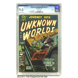 Journey Into Unknown Worlds #16 Bethlehem pedigree (Atlas, 1953) CGC VF/NM 9.0 Off-white pages.
