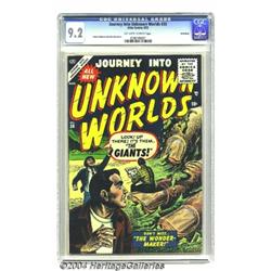 Journey Into Unknown Worlds #36 Bethlehem pedigree (Atlas, 1955) CGC NM- 9.2 Off-white to white page