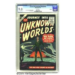 Journey Into Unknown Worlds #43 Bethlehem pedigree (Atlas, 1956) CGC VF/NM 9.0 White pages.