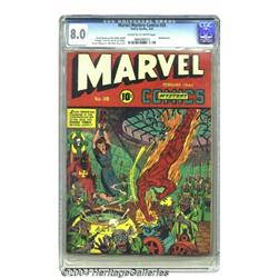 Marvel Mystery Comics #28 (Timely, 1942) CGC VF 8.0 Cream to off-white pages.