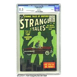 Strange Tales #45 Bethlehem pedigree (Atlas, 1956) CGC VF+ 8.5 White pages.