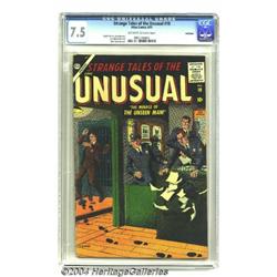 Strange Tales of the Unusual #10 Bethlehem pedigree (Atlas, 1957) CGC VF- 7.5 Off-white to white pag