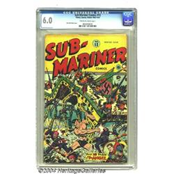 Sub-Mariner Comics #12 (Timely, 1943) CGC FN 6.0 Tan to off-white pages.