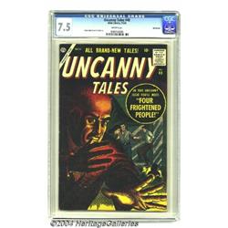 Uncanny Tales #49 Bethlehem pedigree (Atlas, 1956) CGC VF- 7.5 White pages.