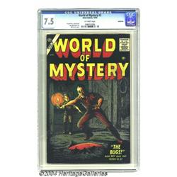 World of Mystery #3 Bethlehem pedigree (Atlas, 1956) CGC VF- 7.5 Off-white pages.