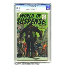 World of Suspense #2 Bethlehem pedigree (Atlas, 1956) CGC VF+ 8.5 Off-white to white pages.