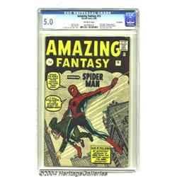 Amazing Fantasy #15 U.K. edition (Marvel, 1962) CGC VG/FN 5.0 Off-white pages.