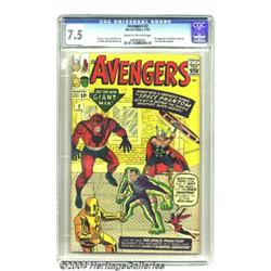 The Avengers #2 (Marvel, 1963) CGC VF- 7.5 Cream to off-white pages.