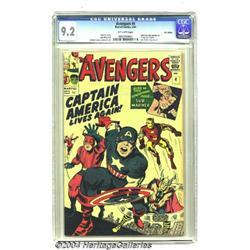 The Avengers #4 U.K. Edition (Marvel, 1964) CGC NM- 9.2 Off-white pages.