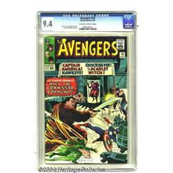 The Avengers #18 (Marvel, 1965) CGC NM 9.4 Off-white to white pages.