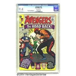 The Avengers #22 (Marvel, 1965) CGC NM 9.4 Off-white pages.