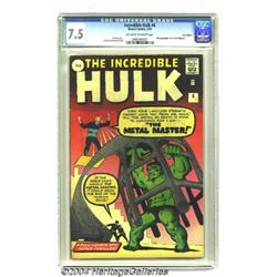 The Incredible Hulk #6 U.K. Edition (Marvel, 1963) CGC VF- 7.5 Off-white to white pages.