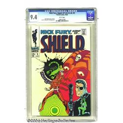 Nick Fury, Agent of SHIELD #5 (Marvel, 1968) CGC NM 9.4 White pages.