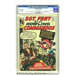 Sgt. Fury and His Howling Commandos #1 U.K. Edition (Marvel, 1963) CGC FN/VF 7.0 Off-white to white 