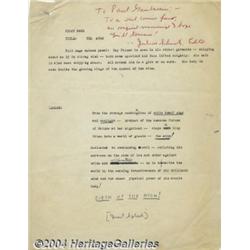 Showcase #34 The Atom Original Manuscript, Autographed by Julius Schwartz (DC, 1961).