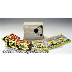 8mm Movie Projector with Six Batman and Jason Serials (Columbia/DC, undated).